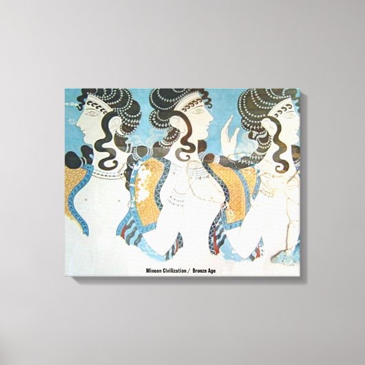 Minoïsche beschaving / 3 vrouwen / Bronstijd / Canvas Afdruk (Voorkant)