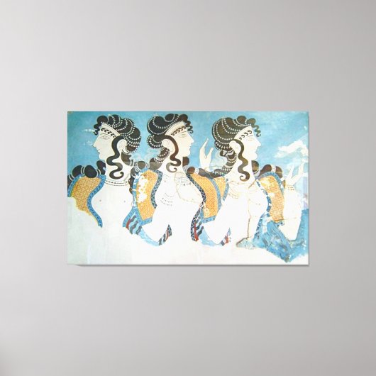 Minoïsche beschaving / 3 vrouwen / Bronstijd / Canvas Afdruk (Voorkant)