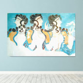 Minoïsche beschaving / 3 vrouwen / Bronstijd / Canvas Afdruk (Insitu (Houten vloer))