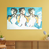 Minoïsche beschaving / 3 vrouwen / Bronstijd / Canvas Afdruk (Insitu (Woonkamer))