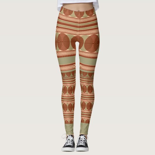 Minoïsche geometrische Leggings - Griekse kunst (Voorkant)