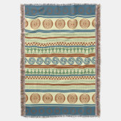 Minoïsche Majesteit: Oude Egeïsche Gooi Deken (Voorkant Verticaal)