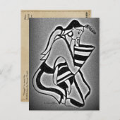 Minoïsche vrouw in gedachten briefkaart (Voorkant / Achterkant)