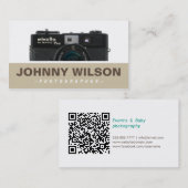 minolta camera QR-code fotograaf Visitekaartje (Voorkant / Achterkant)