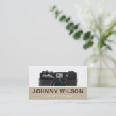 minolta camera QR-code fotograaf Visitekaartje (Staand voorkant)