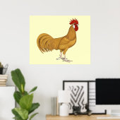 Minorca: Buff Rooster Poster (Thuiskantoor)