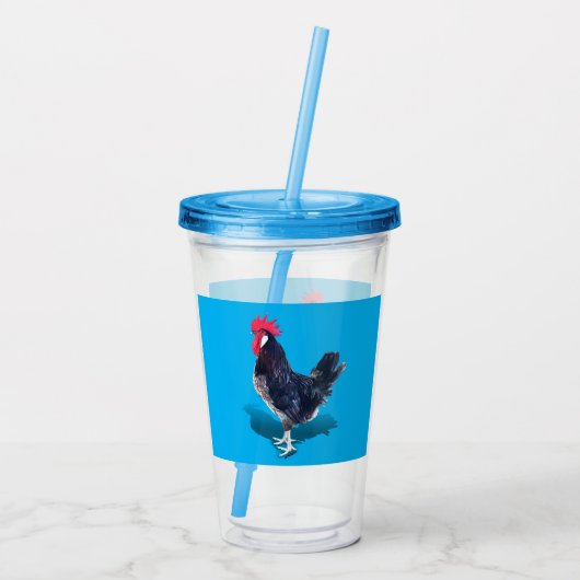 Minorca Rooster Acryl Drinkbeker (Achterkant)