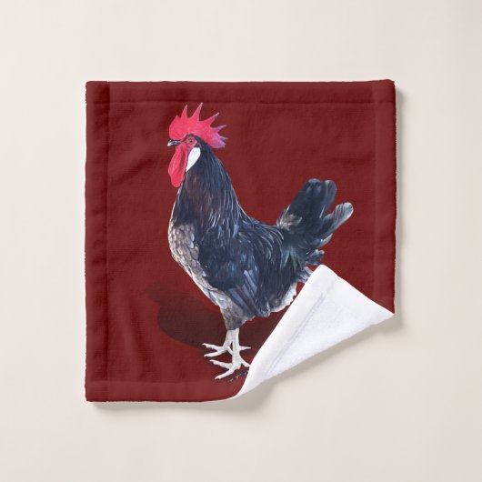 Minorca Rooster Bad Handdoek (Wasdoekje)