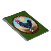Minorca Rooster Goedemorgen  Ovaal Notitieboek (Rechterzijde)