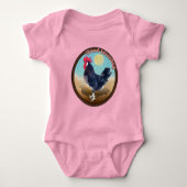 Minorca Rooster Goedemorgen  Ovaal Romper (Voorkant)