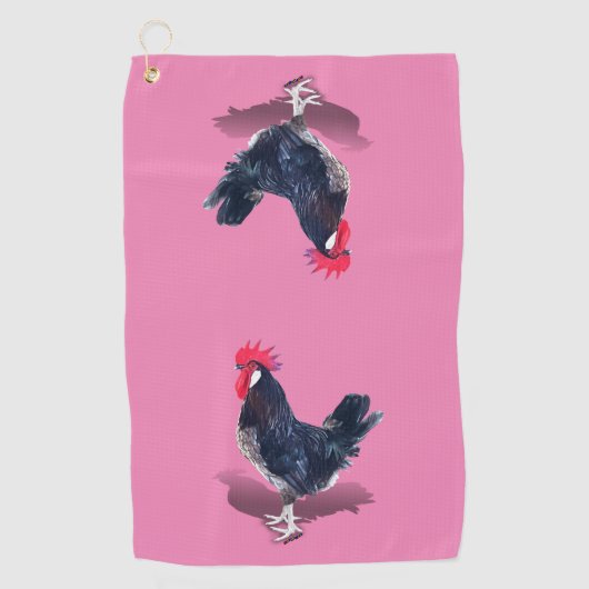 Minorca Rooster Golfhanddoek (Voorkant)