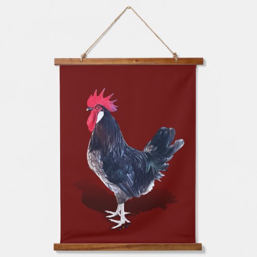 Minorca Rooster Hangend Wandkleed (Voorkant)