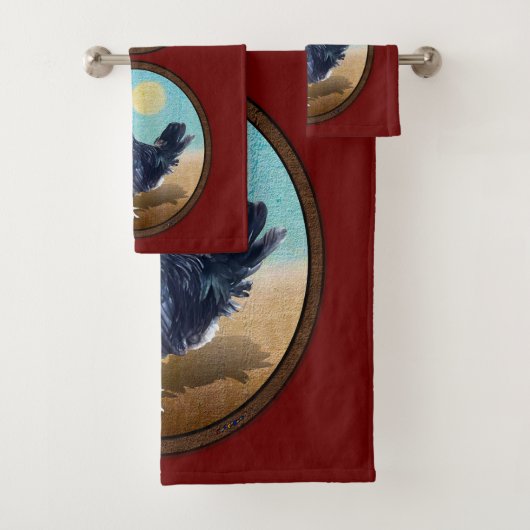 Minorca Rooster Ovaal Bad Handdoek (Insitu)