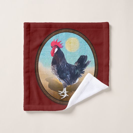 Minorca Rooster  Ovaal Bad Handdoek (Wasdoekje)
