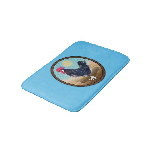 Minorca Rooster  Ovaal Badmat (Gekanteld)