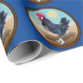 Minorca Rooster  Ovaal Cadeaupapier (Rol Hoek)