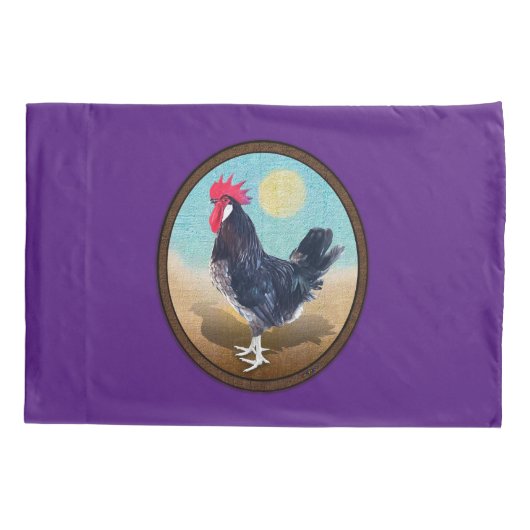 Minorca Rooster Ovaal Kussensloop (Achterkant-Links)