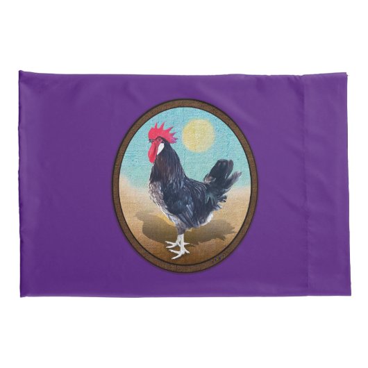 Minorca Rooster Ovaal Kussensloop (Achterkant-Rechts)
