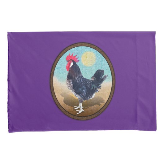 Minorca Rooster Ovaal Kussensloop (Voorkant-Rechts)