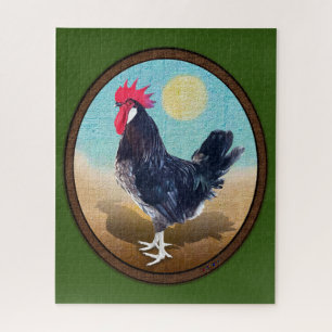 Minorca Rooster  Ovaal Legpuzzel