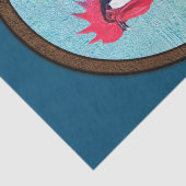 Minorca Rooster Ovaal Tissuepapier (Detail)