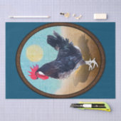 Minorca Rooster Ovaal Tissuepapier (Craft)