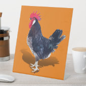 Minorca Rooster Reclamebord Met Voetstuk (Insitu)