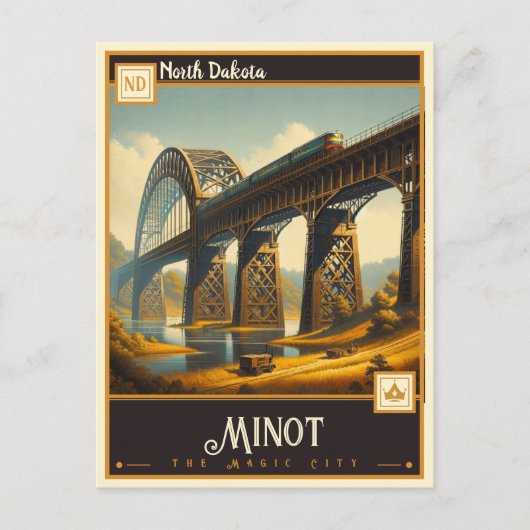 Minot, North Dakota |  Briefkaart (Voorkant)