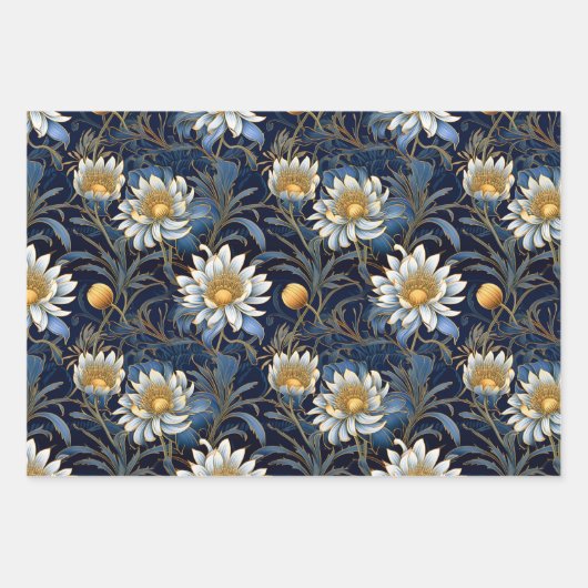Minot Winter Blossom Gift Wrap Inpakpapier Vel (Voorkant)