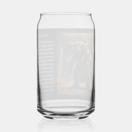 Minotaur Blikvorm Glas (Voorkant)