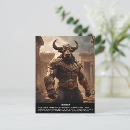 Minotaur Briefkaart (Staand voorkant)