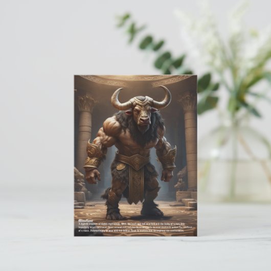 Minotaur Briefkaart (Staand voorkant)
