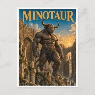 Minotaur, gotische fantasie monster briefkaart