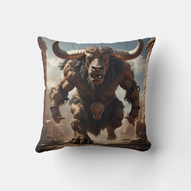 Minotaur Kussen (Achterkant)