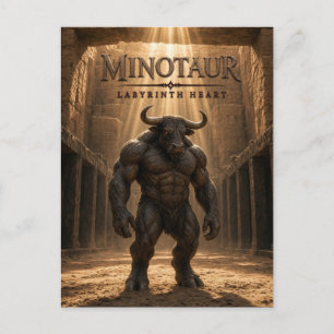 Minotaur Labyrint Hart Donkere Cinema Briefkaart