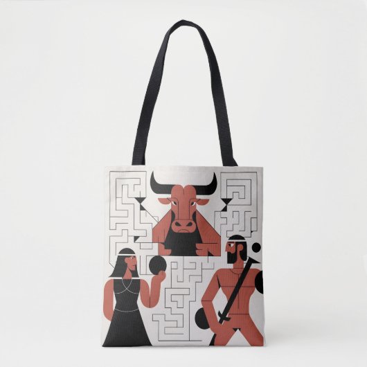 Minotaur Labyrinth-Tas Tote Bag (Voorkant)