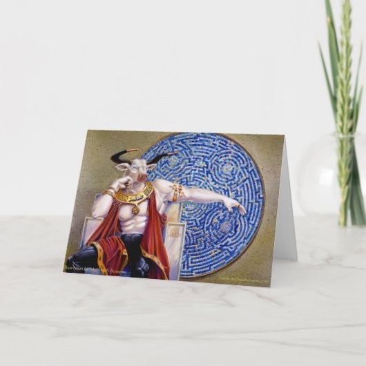 Minotaur met Mozaïek Kaart (Voorkant)