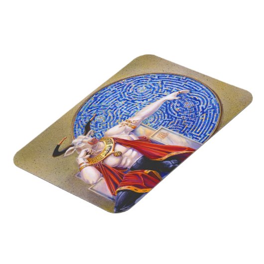 Minotaur met mozaïek magneet (Linkerzijde)