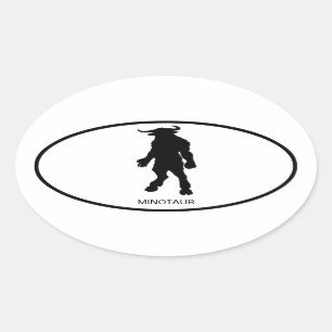 Minotaur Ovale Sticker