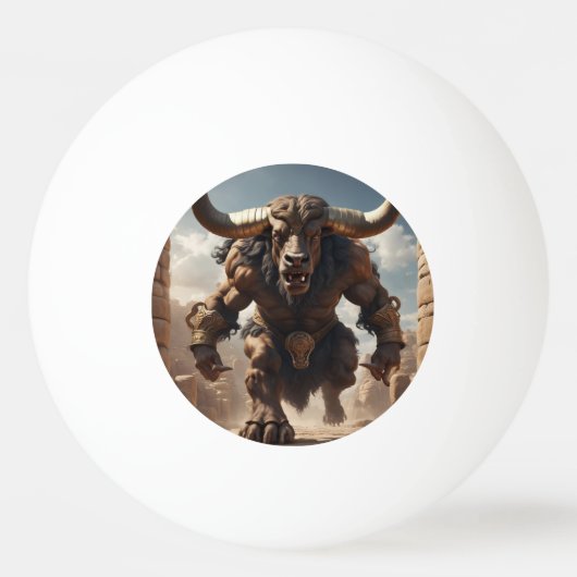 Minotaur Pingpongbal (Achterkant)