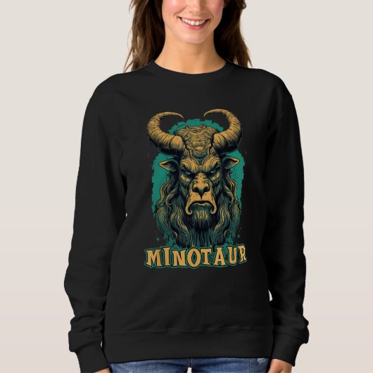 Minotaur Retro Vintage Greek Mythology Graphic 1 Trui (Voorkant)