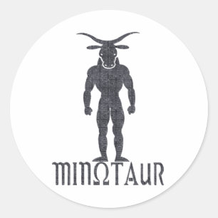 Minotaur Ronde Sticker