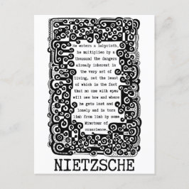 Minotaur van geweten citeert Nietzsche Briefkaart