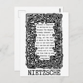 Minotaur van geweten citeert Nietzsche Briefkaart (Voorkant / Achterkant)