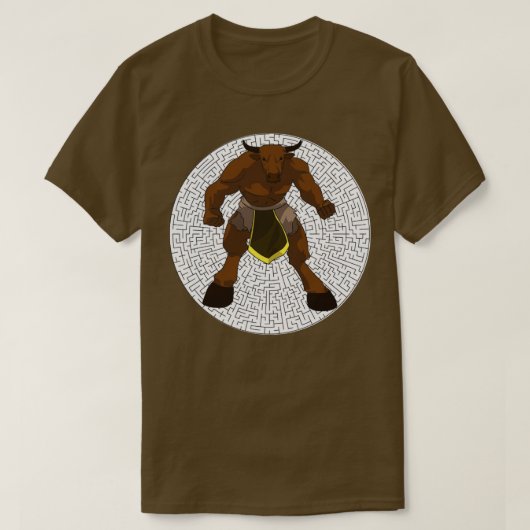 Minotaur voor een Maze T-shirt (Design voorkant)