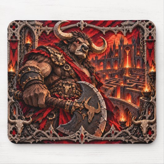 Minotaurus, Paper Cut Monster Muismat (Voorkant)