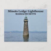 Minots Ledge Lighthouse, Massachusetts Briefkaart (Voorkant)