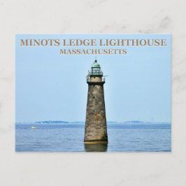 Minots Ledge Lighthouse, Massachusetts Briefkaart