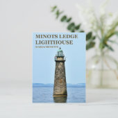 Minots Ledge Lighthouse, Massachusetts Briefkaart (Staand voorkant)