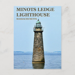 Minots Ledge Lighthouse, Massachusetts Briefkaart